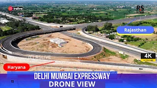 DELHI MUMBAI EXPRESSWAY DRONE VIEW | HARYANA AND RAJASTHAN | #rslive | 4K