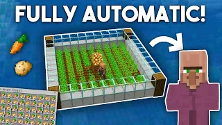 SIMPLE 1.19 FULLY AUTOMATIC CROP FARM TUTORIAL in Minecraft Bedrock (MCPE/Xbox/PS4/Switch/Windows10)