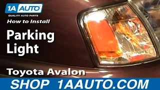 How to Replace Corner Light 98-99 Toyota Avalon