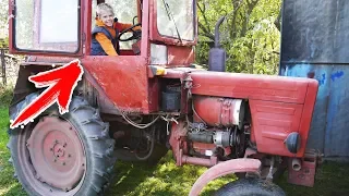 Riding a tractor Abandoned an old red tractor in business | AOneCool