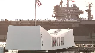 USS John C. Stennis Renders Honors to the USS Arizona Memorial