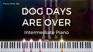 Dog Days Are Over - Intermediate Piano Tutorial [SHEET MUSIC]