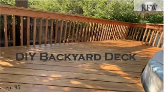 95 - How to Build a Backyard Deck - Around an Above Ground Pool DIY Home Improvement