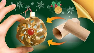Transform Toilet Paper into Christmas Decor | DIY Christmas Balls Using Toilet Paper Rolls