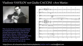 Vavilov (not Caccini) »Ave Maria«  arr. & virtul orchestra playback ©Uli Schauerte free demo excerpt