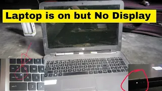 NO display, Laptop is on but Display is Blank, only black, Caps lock light blinking, Indicator on