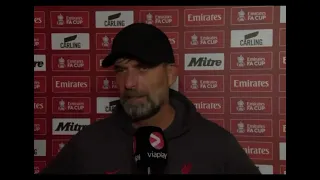 Jürgen Klopp being rude after Liverpool got beat in the FA CUP by  Manchester  (17/03/24)