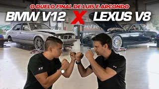 BMW 750i V12 (rear mounted TURBO) vs LEXUS SC400 V8 Single TURBO duel on the hub dyno! Ep#2