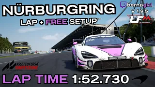 MCLAREN 720S GT3 EVO | NURBURGRING 1:52.730 | HOTLAP + FREE SETUP | ACC