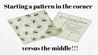 Starting a cross stitch pattern in the corner versus the middle!!