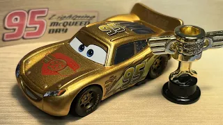 Disney Cars 15th Anniversary Golden Lightning McQueen Factory Custom Die-Cast