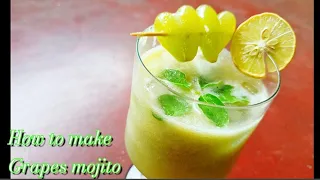 Grape mojito recipe| Grape juice |virgin grape mojito|grapes mojito mocktail |how to make mocktail