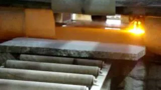 Making a flame finish for a granite table top