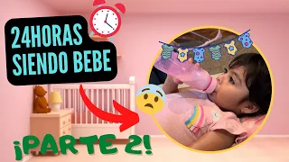 24 HORAS SIENDO BEBE, Parte 2 ⏰😱 | 24 hours as a baby, Part 2 🍼 | Kids Marie actividades niños 👶