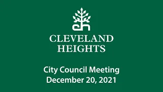 Cleveland Heights City Council December 20, 2021