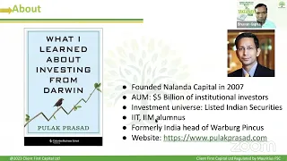 "What I learned about Investing from Pulak Prasad " Session 1