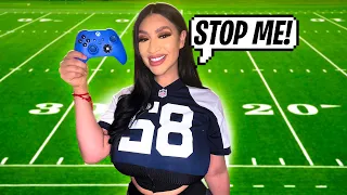 THIS MODEL CHALLENGED ME TO A MADDEN GAME!!! (CRAZY ENDING)