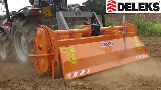 Soil milling with DELEKS DFH rotary tiller and Antonio Carraro TIGRE-4400 tractor