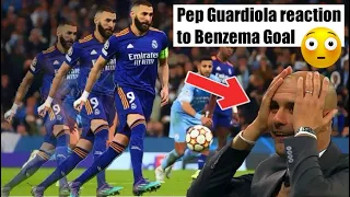 Pep Guardiola Reaction To Karim Benzema Penalty | Football Tricks