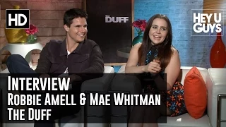 The Duff Interview - Robbie Amell & Mae Whitman (Comedy 2015)