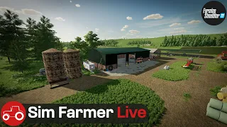 Harvesting Oats, Baling Straw & Mowing Grass For Silage Bales - No Mans's Land FS22 LIVE Stream!!