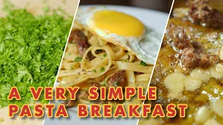 Aglio e Olio with Beef and Egg | Beef Tapa Recipe | Weekend Brunch Recipes