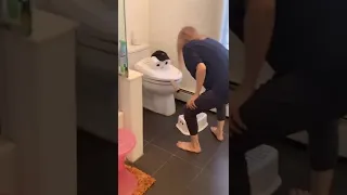 Toilet Is Smoking Prank On Asian Mom🤣#shorts #funny #trend #trending #viral #comedy