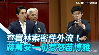 〔全程字幕〕查密件外流給徐巧芯？苗博雅被蔣萬安「1句」惹怒：別以為議員是3歲小孩｜三立新聞網 SETN.com