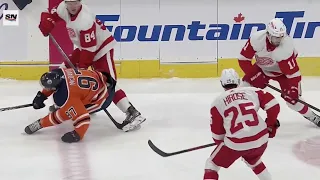 Connor McDavid takes STICK to the nuts.. and is in pain