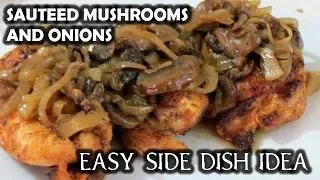 Sauteed MUSHROOMS and ONIONS | Side Dish | Easy Recipe | Trinidad