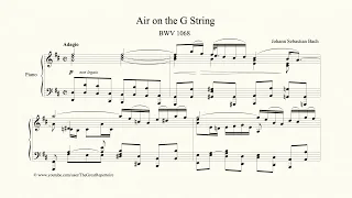 Bach, Air on the G String, Piano