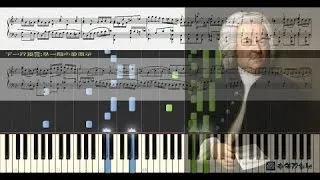Fugue in g minor, BWV578, J S Bach (Piano Tutorial) Synthesia