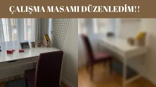 ÇALIŞMA MASAMI DÜZENLEDİM! | VERİMLİ ÇALIŞMA ORTAMI OLUŞTURUYORUZ, ONLİNE EĞİTİM