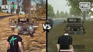 PUBG NEW STATE VS PUBG MOBILE | COMPARISON OF DETAILS & PHYSICS & GRAPHICS