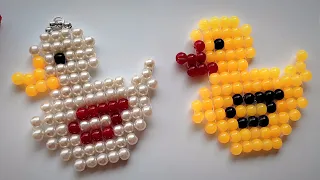 Beaded Duck | beaded pet animals | Making beaded duck keychain tutorial