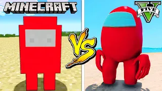 AMONG US in MINECRAFT  vs AMONG US in GTA 5 - Which is best? Mods Battle