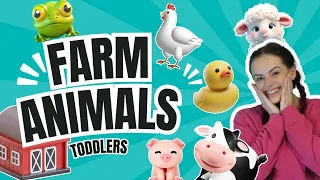 Learn Farm Animals | Animal Names & Sounds, Old MacDonald Had A Farm | Videos for Toddlers