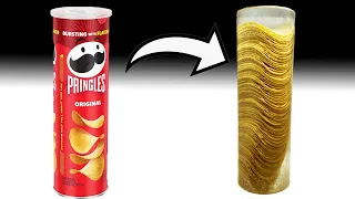 Encasing An Entire Can Of Pringles In Clear Epoxy Resin