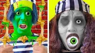 5 CRAZY WAYS TO SNEAK FOOD INTO ZOMBIE JAIL | FUNNY IDEAS TO SNEAK ANYTHING ANYWHERE BY CRAFTY HACKS