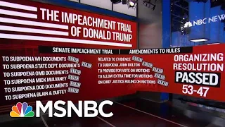 The Senate Adopted GOP Rules In The Impeachment Trial After Heated Debate. | MSNBC