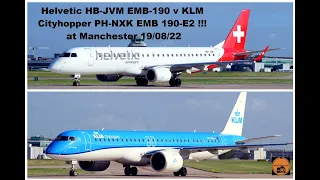 Manchester Planespotting Embraer 190 v Embraer 190-E2 Fr 19th Aug 2022