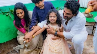 Allu arjun family photos with wife sneha reddy,son Allu ayan,Daughter Allu arha,Father,Mother