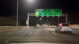 M1 Pacific Motorway Night Drive 4K || From Brisbane to Gold Coast || QLD - AUSTRALIA