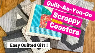Quilted Coasters Tutorial  | A Scrappy Quilt-As-You-Go Project!
