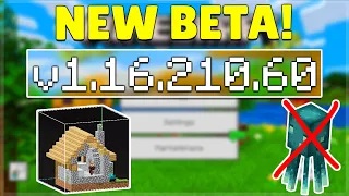 MCPE 1.16.210.60 BETA GLOW SQUID REMOVED! Minecraft Pocket Edition Sculk Sensor Fixes