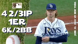 Shane Baz (23) | June 22, 2022 | MLB highlights