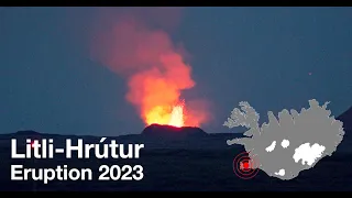 Litli-Hrutur Eruption 2023 | Iceland | 4K HDR