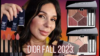 REVIEW & TUTORIAL! DIOR FALL/WINTER 2023 COLLECTION- DIORSHOW 5 COLOURS-BLUSH & SHINY+LIP LACQUERS