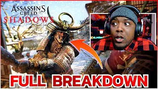 HOLY SH*T A BLACK SAMURAI? I CAN CRY RIGHT NOW | Assassins Creed Shadow REACTION & BREAKDOWN