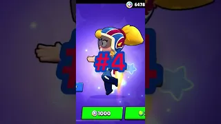 Top 5 Rare Skins 🥶 #brawlstars #bestskins #shorts #newupdate